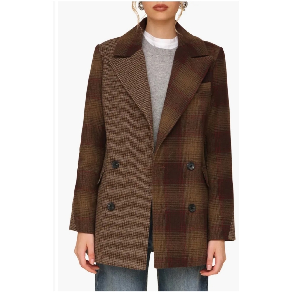 7 For All Mankind Patchwork Double Breasted Blazer - image 7